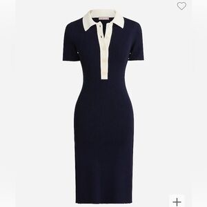 Jcrew NWOT Short-sleeve contrast-trim sweater-dress